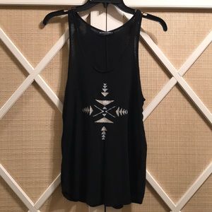Brandy Melville Soft Black Tribal Design Tank